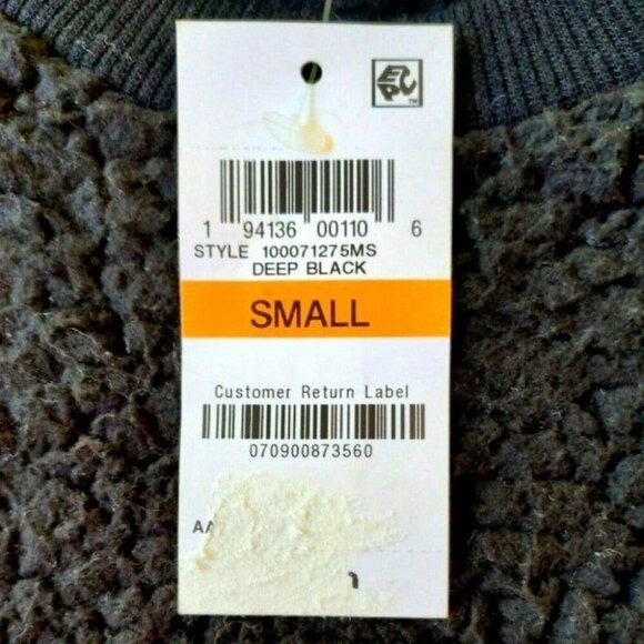 NEW Jenni Intimates Black Faux Sherpa Cropped Pajama Top Small Cozy Lounge - Picture 4 of 9